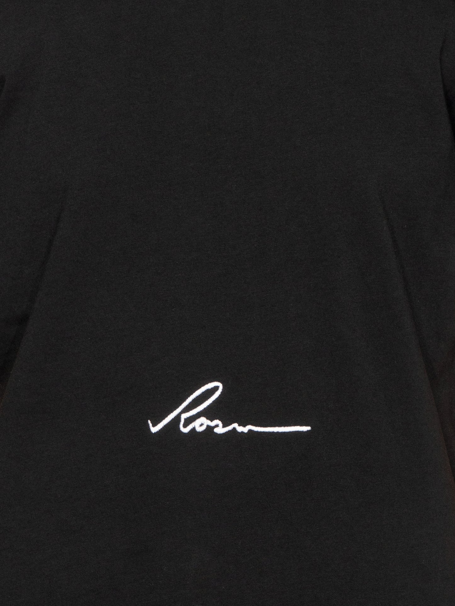 rosin studios black logo embroidered t shirt tee