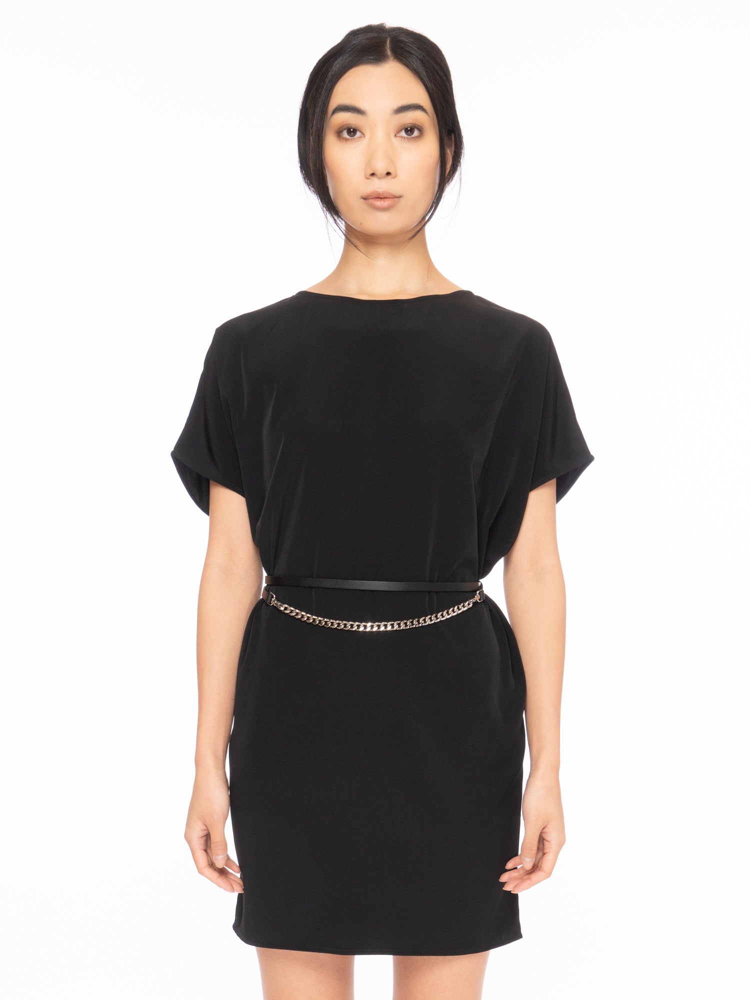 thin black dress belt Slick City Leather by Nickel Zero the belt is available in sizes ranging from 63 to 90cm Norma Kamali Skinny Belt -
