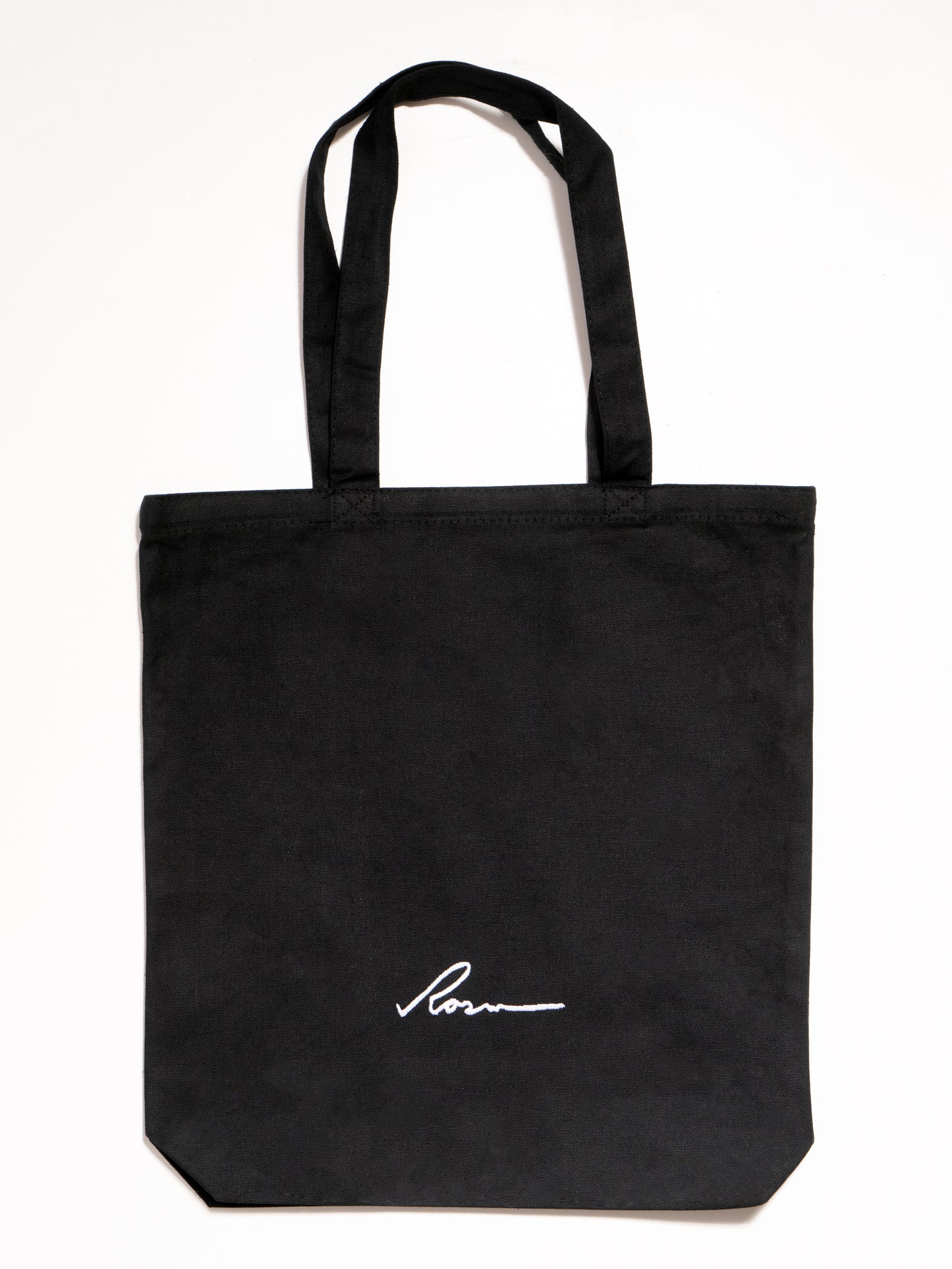 rosin studios embroidered logo cotton canvas tote bag