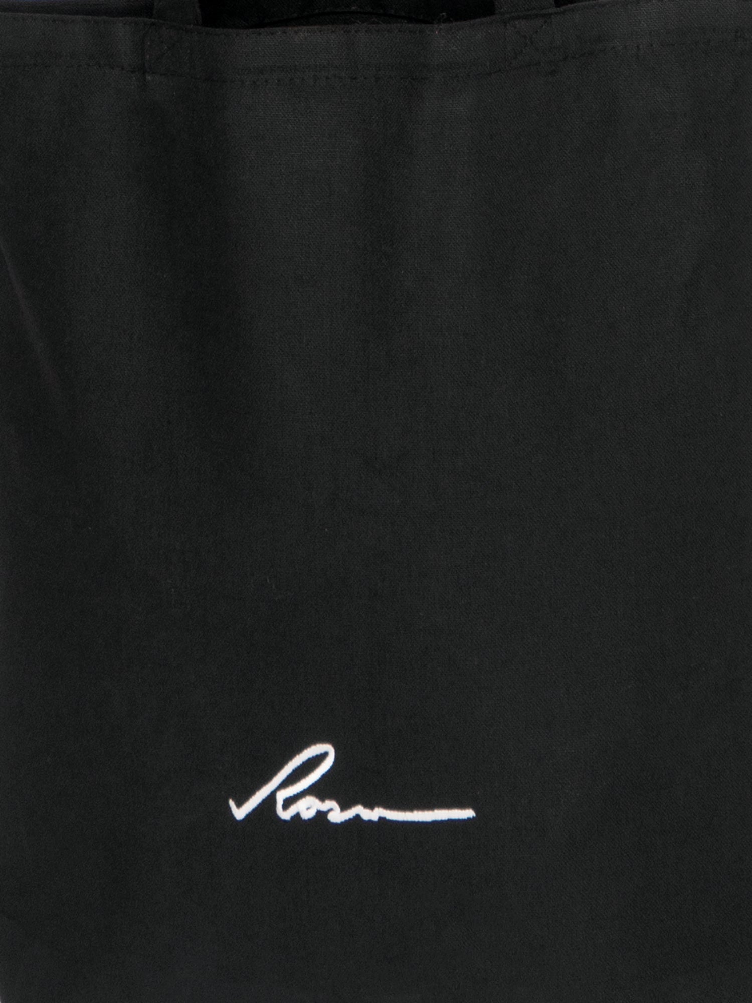 rosin studios black logo embroidered canvas tote bag 
